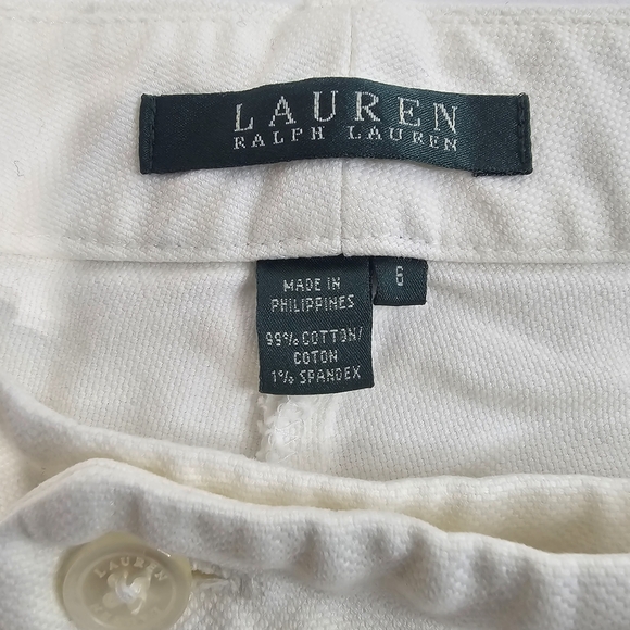 Lauren Ralph Lauren Women's Jeans Wide Leg White  Sz 6 Cottton - Picture 8 of 10